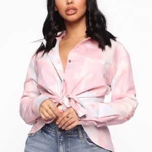 ** Sold **Stop Playin Tie Dye Shirt - Pink/Combo